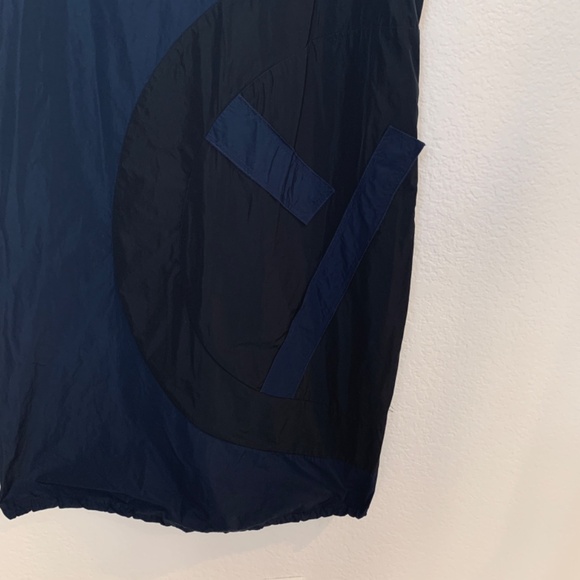 Sun Kim Dress XS Navy Blue Parachute Bubble Hem Lagenlook Artsy Modest - Picture 7 of 11
